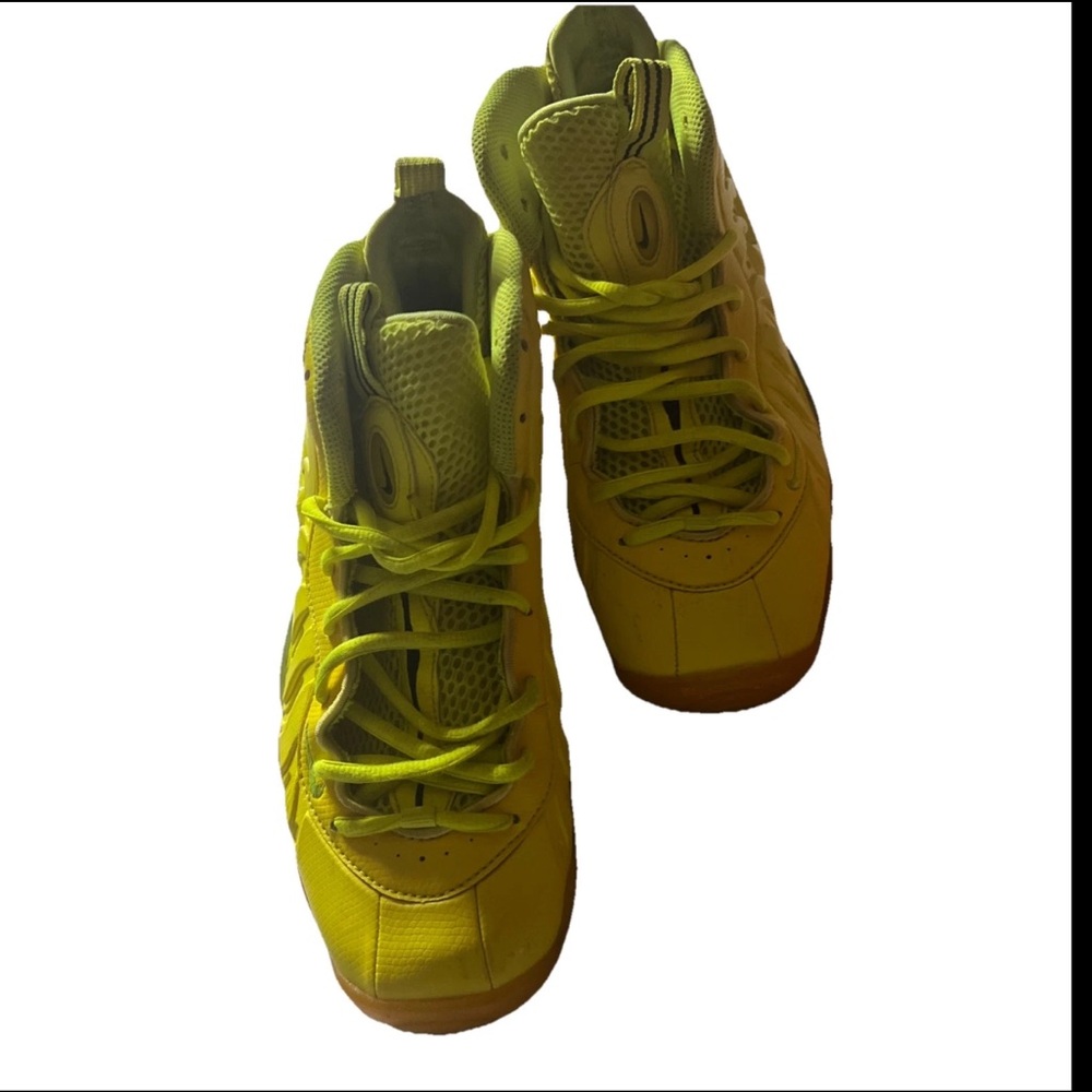 Nike foam posit 6Y neon yellow sneakers!!